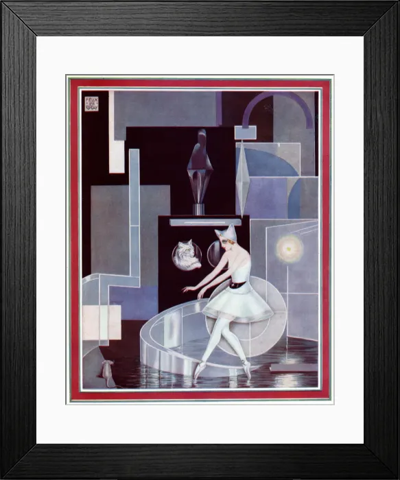 Framed Print : Russian ballet, The Cat by Saugue, Felix de Gray