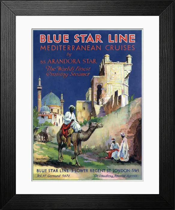 Framed Print : Advert for Blue Star Line, Arandora Star 1929 Framed Print : Advert for Blue Star Line, Arandora Star 1929