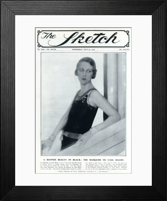 Framed Print : Sketch cover, Marquise de Casa Maury (Paula Gellibrand) Framed Print : Sketch cover, Marquise de Casa Maury (Paula Gellibrand)