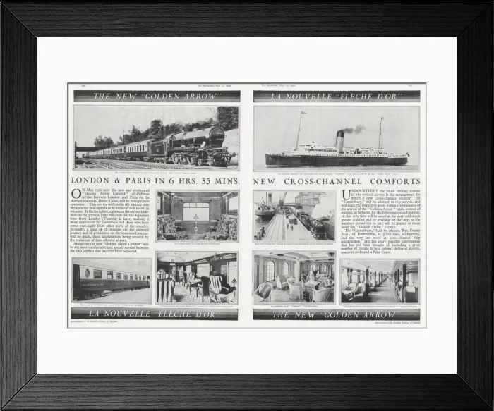 Framed Print : The new Golden Arrow / La Nouvelle Fleche D Or Framed Print : The new Golden Arrow / La Nouvelle Fleche D Or