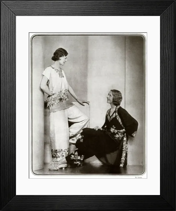 Framed Print : Beach and garden suits from Liberty, 1931