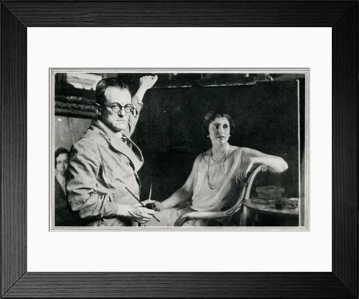 Framed Print : Gerald Kelly with painting of Lady Lisburne Framed Print : Gerald Kelly with painting of Lady Lisburne