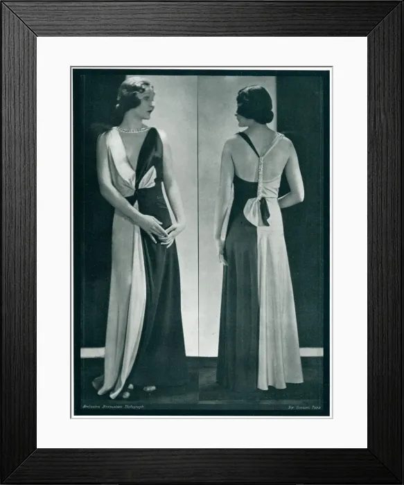Framed Print : Evening dress by Worth, 1931 Framed Print : Evening dress by Worth, 1931