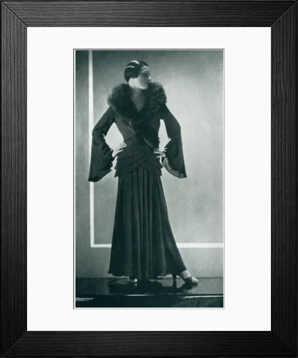 Framed Print : Evening pyjama suit by Worth Framed Print : Evening pyjama suit by Worth