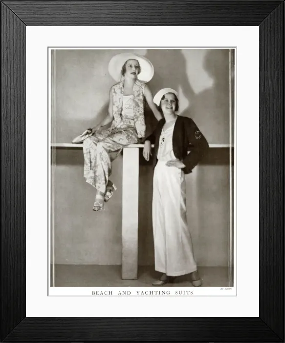 Framed Print : Beach and yachting suits from Galeries Lafayette Framed Print : Beach and yachting suits from Galeries Lafayette