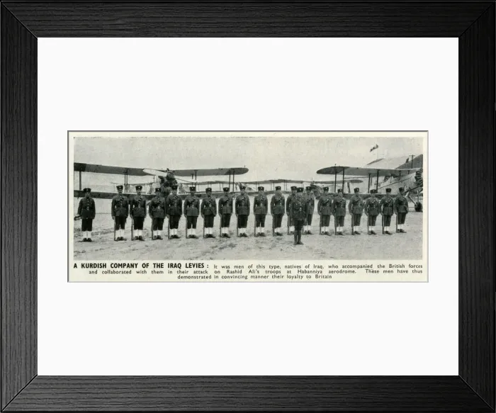 Framed Print : WW2 - A Kurdish Company of the Iraq Levies