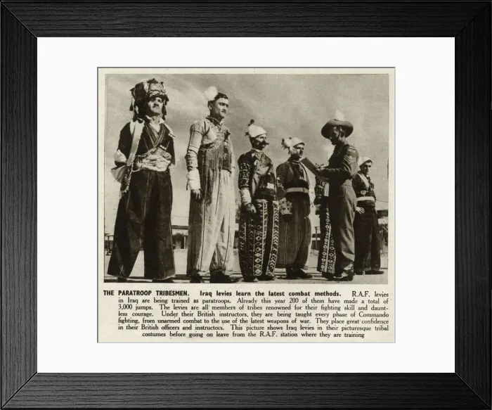 Framed Print : WW2 - Paratroop Tribesmen of the Iraq Levies Framed Print : WW2 - Paratroop Tribesmen of the Iraq Levies
