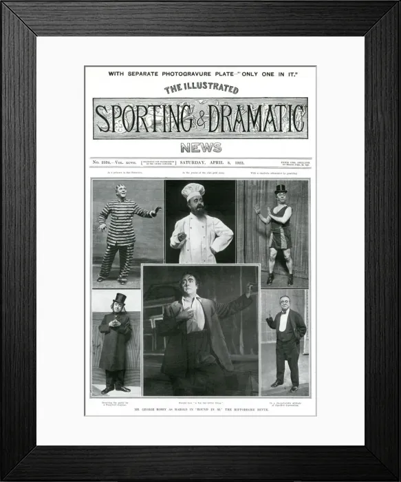 Framed Print : ISDN cover - George Robey in Round in 50 Framed Print : ISDN cover - George Robey in Round in 50
