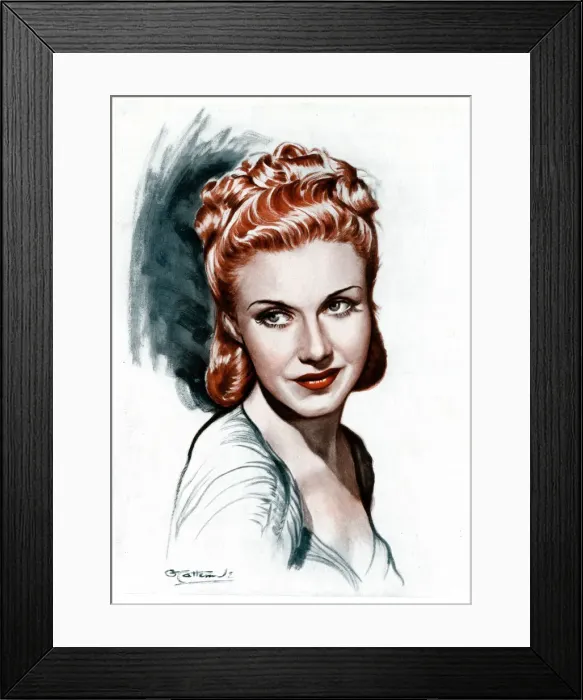 Framed Print : Ginger Rogers by G. Cattermole Framed Print : Ginger Rogers by G. Cattermole