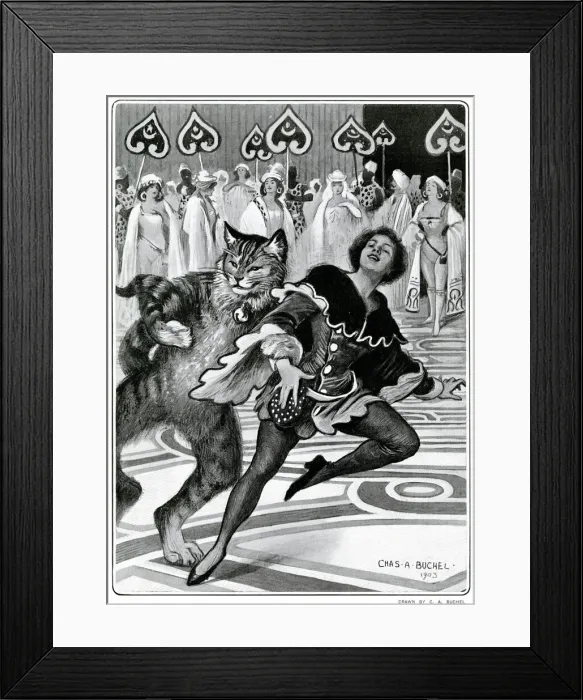 Framed Print : Dick Whittington and his cat at the London Hippodrome