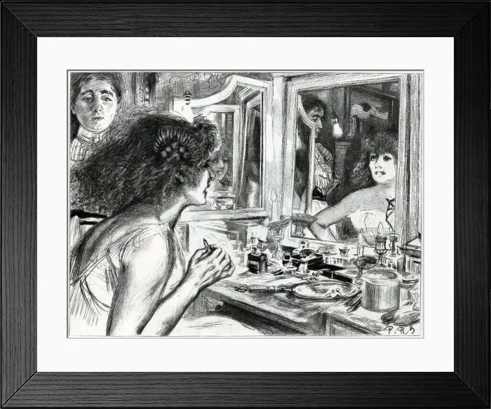 Framed Print : Finishing Touches - Madame Sarah Bernhardt in Dressing Room Framed Print : Finishing Touches - Madame Sarah Bernhardt in Dressing Room