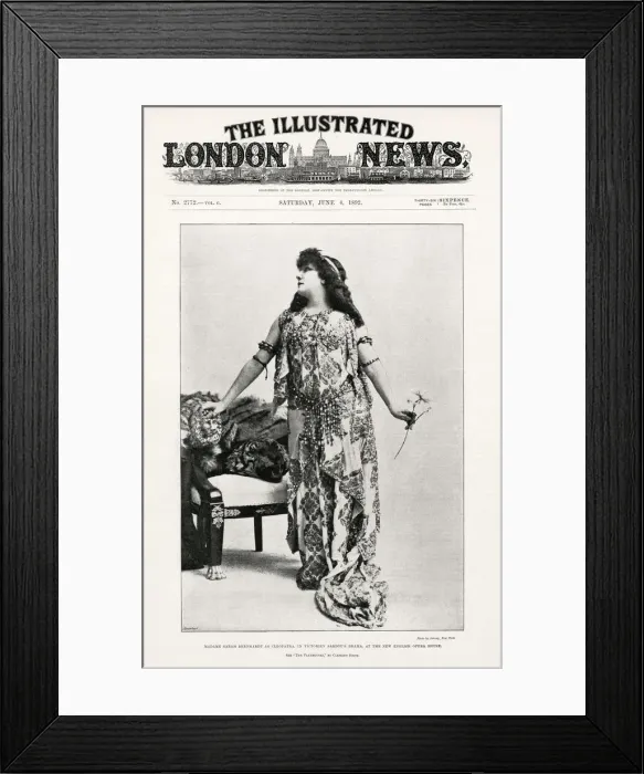 Framed Print : Sarah Bernhardt as Cleopatra Framed Print : Sarah Bernhardt as Cleopatra