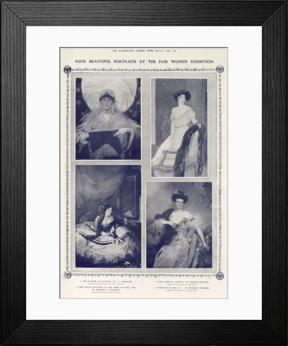 Framed Print : Four beautiful portrait studies at the Fair Women Exhibition Framed Print : Four beautiful portrait studies at the Fair Women Exhibition
