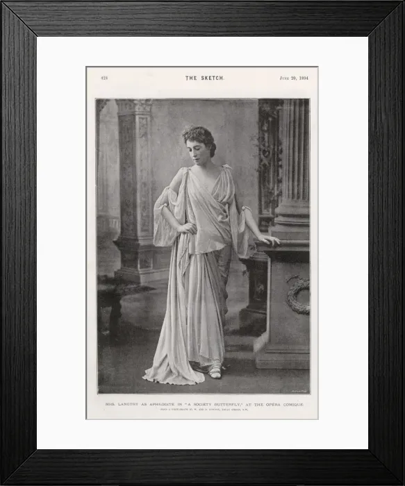 Framed Print : Lily Langtry in A Society Butterfly - photograph by Downey Framed Print : Lily Langtry in A Society Butterfly - photograph by Downey