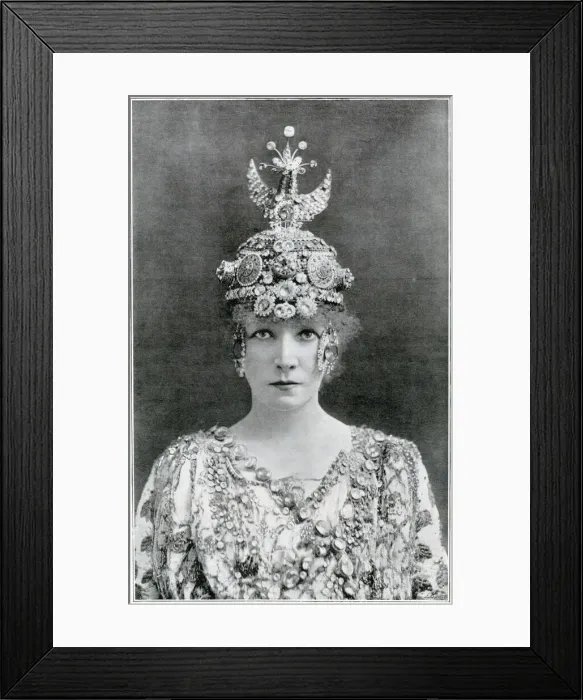 Framed Print : Madame Sarah Bernhardt as Theodora - photograph by Downey
