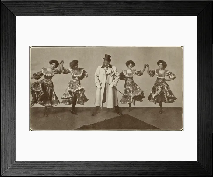 Framed Print : George Walker and chorus in In Dahomey