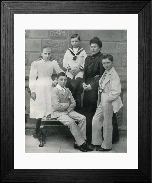 Framed Print : Princess Henry of Battenberg and her children Framed Print : Princess Henry of Battenberg and her children