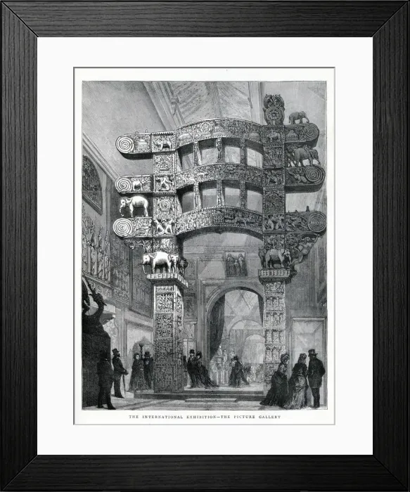 Framed Print : International Exhibition - Great Gateway at Sanchi Framed Print : International Exhibition - Great Gateway at Sanchi