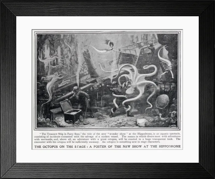 Framed Print : Poster for The Treasure Ship in Fairy Seas London Hippodrome Framed Print : Poster for The Treasure Ship in Fairy Seas London Hippodrome