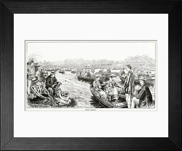 Framed Print : Henley Regatta 1894 Framed Print : Henley Regatta 1894