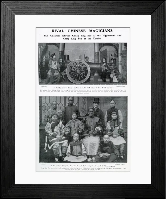Framed Print : Rival Chinese magicians Chung Ling Soo & Ching Ling Foo Framed Print : Rival Chinese magicians Chung Ling Soo & Ching Ling Foo