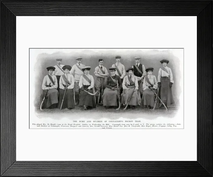 Framed Print : The Duke and Duchess of Connaughts hockey team Framed Print : The Duke and Duchess of Connaughts hockey team