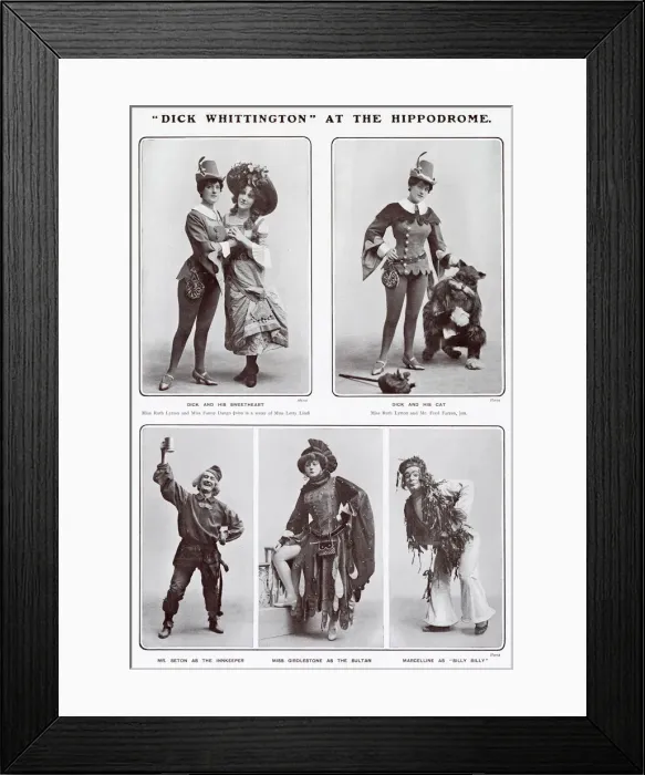 Framed Print : Dick Whittington at the London Hippodrome, 1903 Framed Print : Dick Whittington at the London Hippodrome, 1903