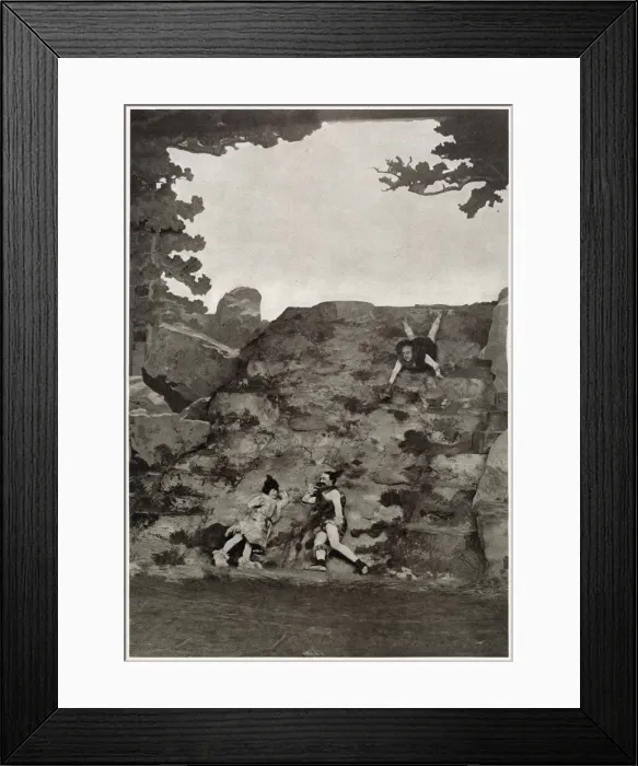 Framed Print : The Stone Age scene in Zig-Zag! London Hippodrome