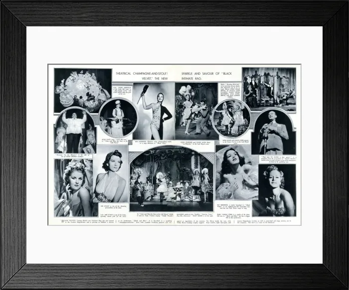 Framed Print : Black Velvet revue at the London Hippodrome Framed Print : Black Velvet revue at the London Hippodrome