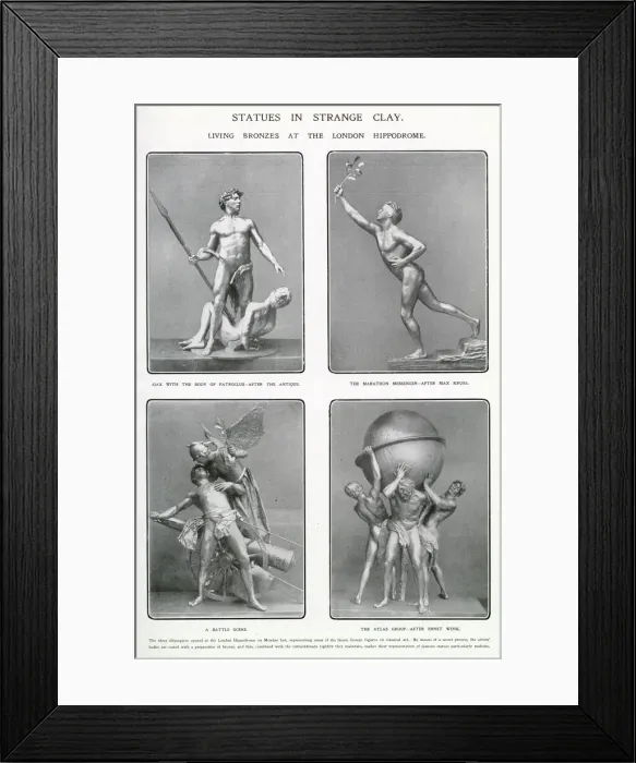 Framed Print : Living Bronzes at the London Hippodrome Framed Print : Living Bronzes at the London Hippodrome