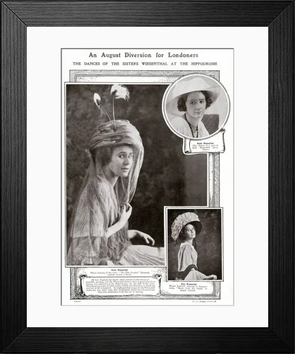Framed Print : The Sisters Wiesenthal at the London Hippodrome Framed Print : The Sisters Wiesenthal at the London Hippodrome