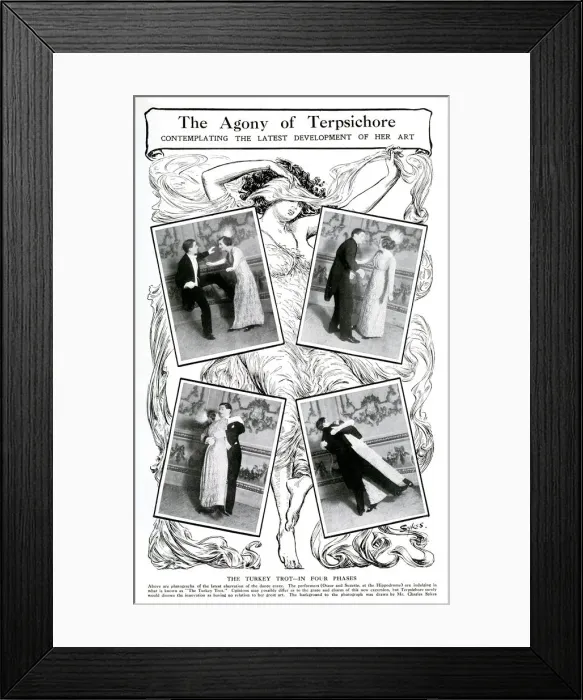 Framed Print : Turkey Trot, The Agony of Terpsichore