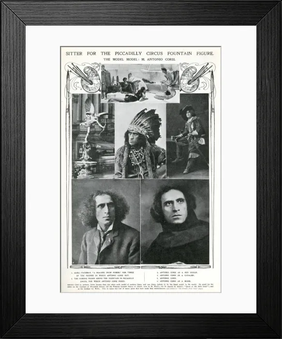 Framed Print : Antonio Corsi, model for Eros statue Framed Print : Antonio Corsi, model for Eros statue