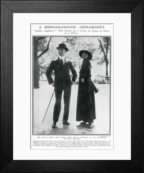Framed Print : Evelyn Nesbit and Mr Clifford Framed Print : Evelyn Nesbit and Mr Clifford