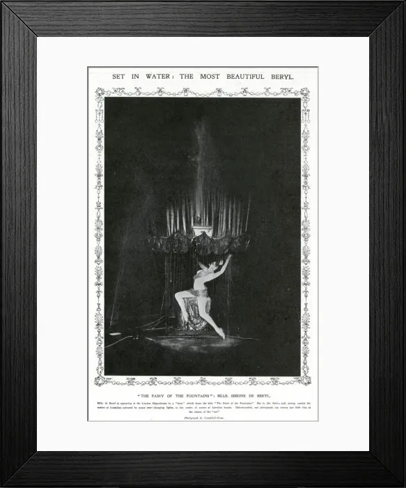 Framed Print : Simone de Beryl performing at the London Hippodrome Framed Print : Simone de Beryl performing at the London Hippodrome