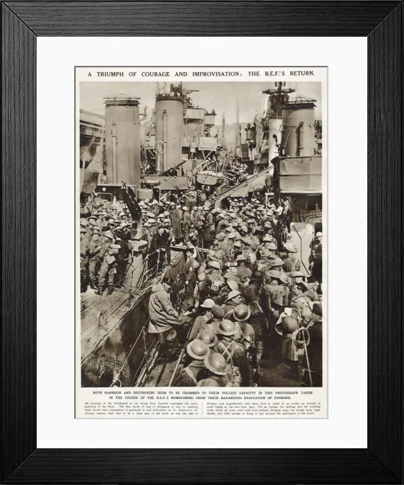 Framed Print : Return of British Expeditionary Force from Dunkirk, WW2 Framed Print : Return of British Expeditionary Force from Dunkirk, WW2