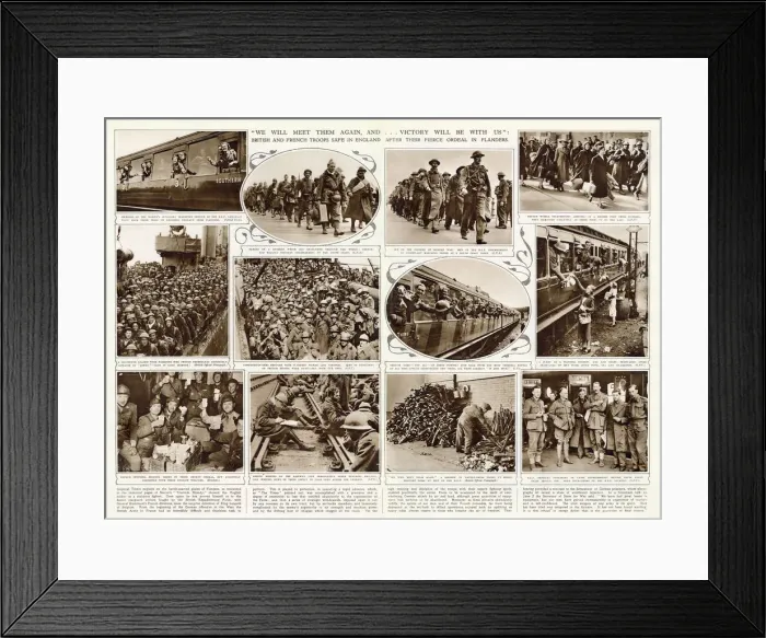 Framed Print : Return of British and French troops from Dunkirk, WW2 Framed Print : Return of British and French troops from Dunkirk, WW2