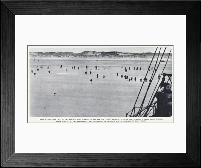 Framed Print : Troops near Dunkirk during the evacuation, WW2 Framed Print : Troops near Dunkirk during the evacuation, WW2