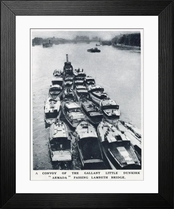 Framed Print : Small boats used in the Dunkirk evacuation, WW2 Framed Print : Small boats used in the Dunkirk evacuation, WW2