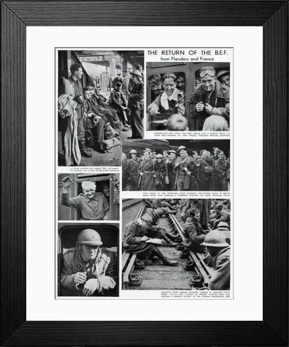Framed Print : Return of British Expeditionary Force from Dunkirk, WW2 Framed Print : Return of British Expeditionary Force from Dunkirk, WW2