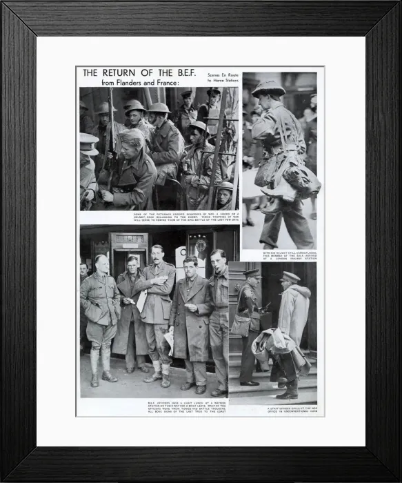 Framed Print : Return of British Expeditionary Force from Dunkirk, WW2 Framed Print : Return of British Expeditionary Force from Dunkirk, WW2