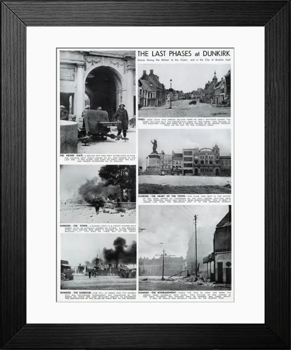 Framed Print : Final phases during the evacuation of Dunkirk, WW2