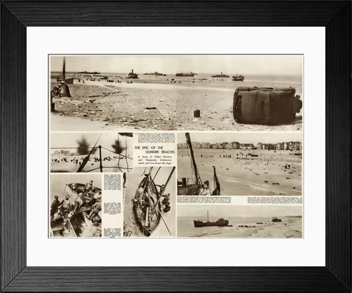 Framed Print : Scenes during the evacuation of Dunkirk, WW2 Framed Print : Scenes during the evacuation of Dunkirk, WW2