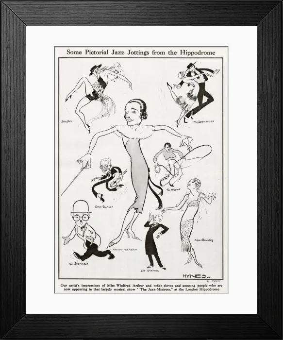 Framed Print : The Jazz Mistress at the London Hippodrome