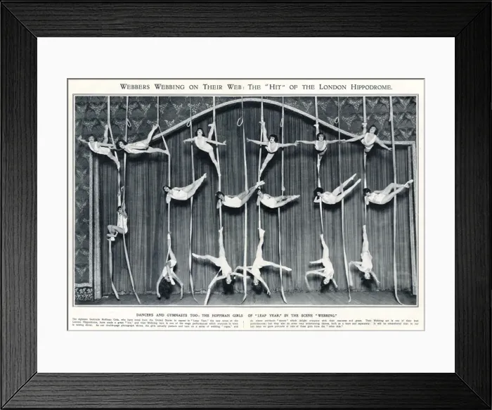 Framed Print : The Hoffman Girls performing webbing act, London Hippodrome Framed Print : The Hoffman Girls performing webbing act, London Hippodrome