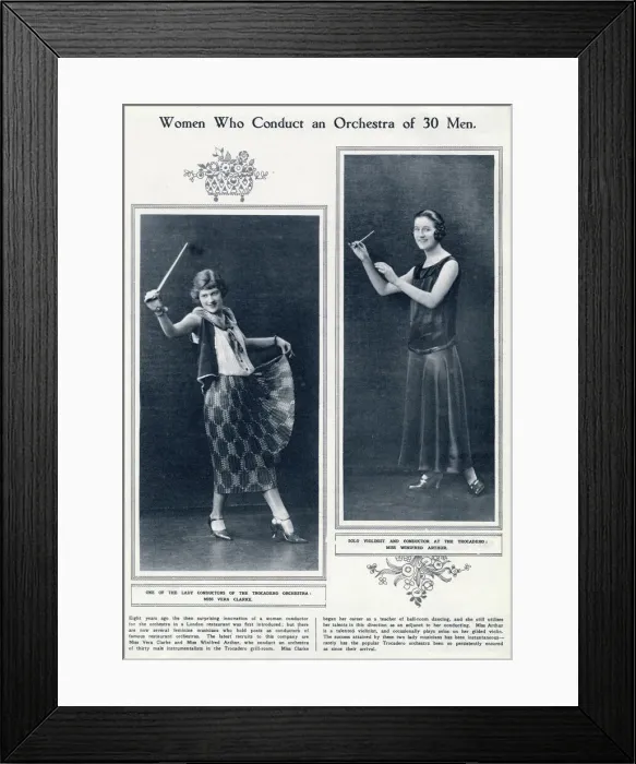 Framed Print : Winifred Arthur and Vera Clarke, female conductors Framed Print : Winifred Arthur and Vera Clarke, female conductors
