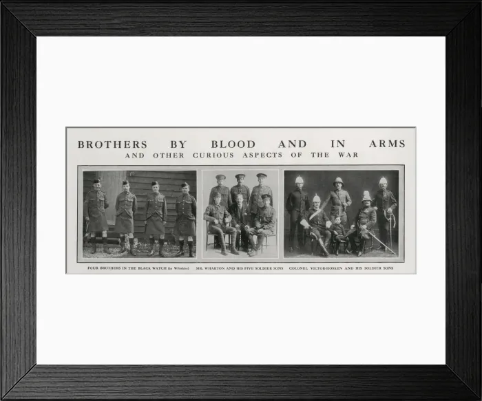 Framed Print : Brothers by blood and in arms, 1915 Framed Print : Brothers by blood and in arms, 1915