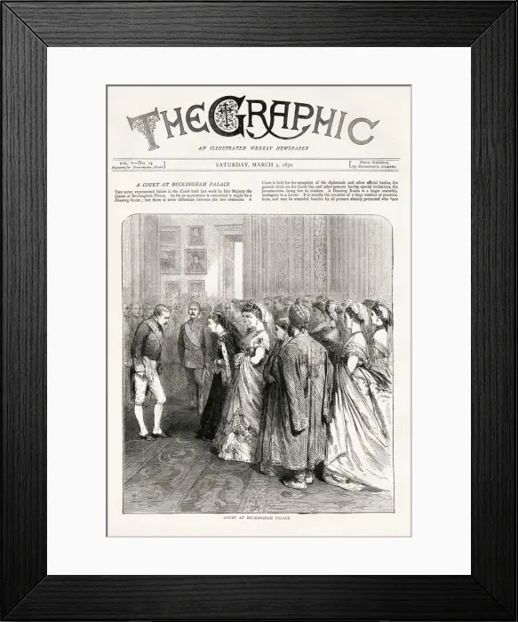 Framed Print : Court held by Queen Victoria at Buckingham Palace Framed Print : Court held by Queen Victoria at Buckingham Palace