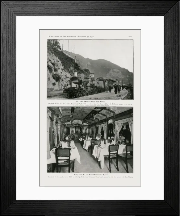 Framed Print : Bystander Supplement, The Riviera for the Christmas Holidays Framed Print : Bystander Supplement, The Riviera for the Christmas Holidays