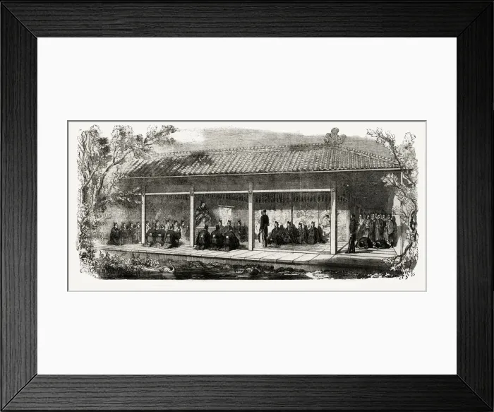 Framed Print : First audience of a British minister with tycoon of Japan Framed Print : First audience of a British minister with tycoon of Japan